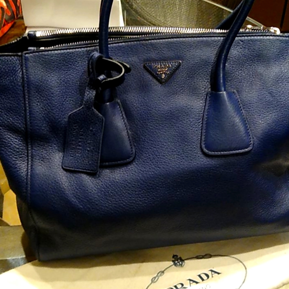 Prada authentic blue tote